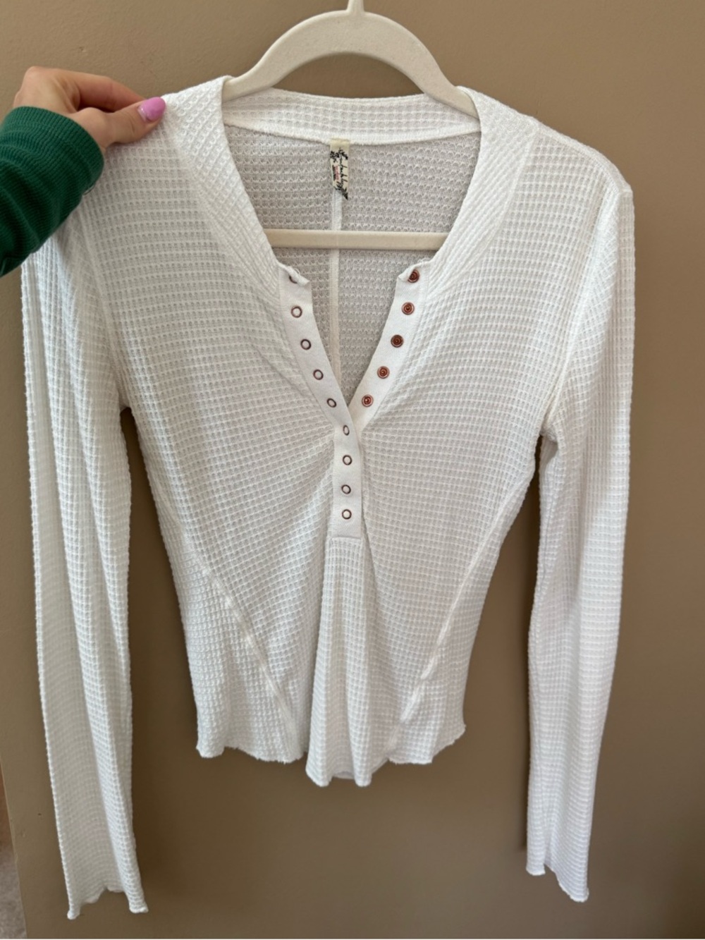 Free People Waffle Henley